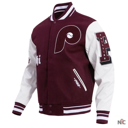 Philadelphia Phillies Old English Varsity Jacket Clanton Jacket