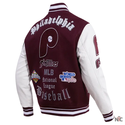 Philadelphia Phillies Old English Varsity Jacket Clanton Jacket