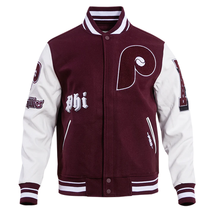 Philadelphia Phillies Old English Wool Varsity Jacket