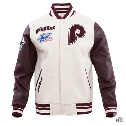 Philadelphia Phillies Retro Classic Rib Wool Varsity Jacket Clanton Jacket