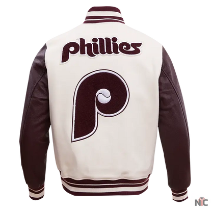 Philadelphia Phillies Retro Classic Rib Wool Varsity Jacket Clanton Jacket