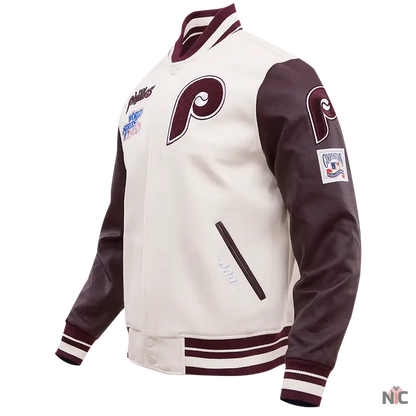 Philadelphia Phillies Retro Classic Rib Wool Varsity Jacket Clanton Jacket