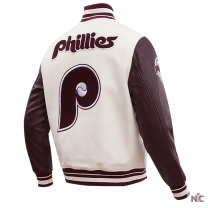 Philadelphia Phillies Retro Classic Rib Wool Varsity Jacket Clanton Jacket