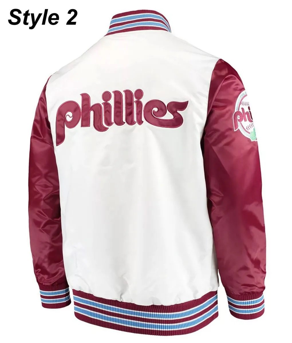 Philadelphia Phillies Bomber Satin Jacket - alternate view