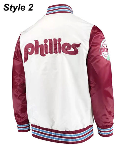 Philadelphia Phillies Bomber Satin Jacket - alternate view