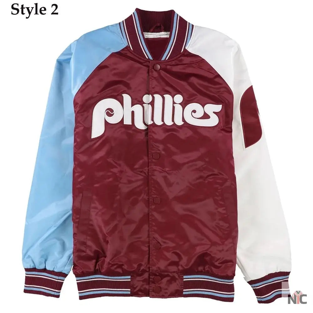 Philadelphia Phillies Satin Jacket Clanton Jacket