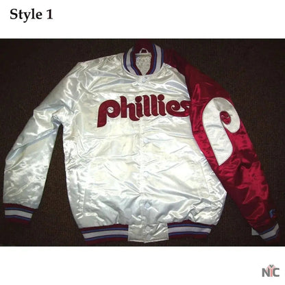 Philadelphia Phillies Satin Jacket Clanton Jacket