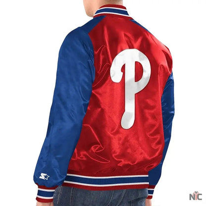 Philadelphia Phillies Varsity Satin Jacket Clanton Jacket