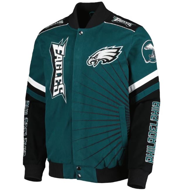Philadelphia Eagles Full-Snap Varsity Jacket - back view