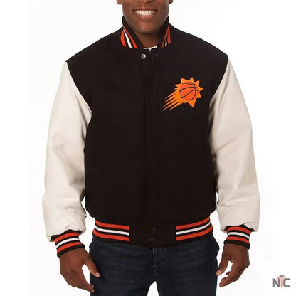 Phoenix Suns Black and White Varsity Jacket Clanton Jacket