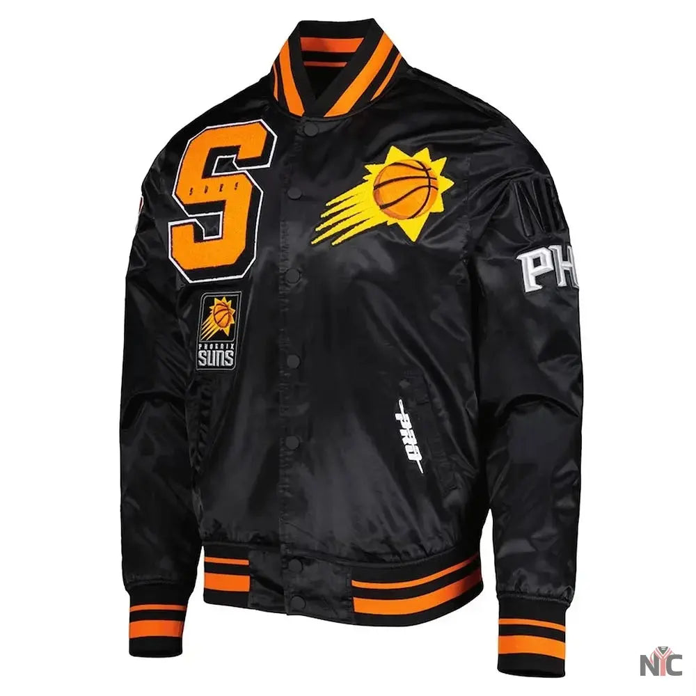 Phoenix Suns Mash Up Black Satin Jacket Clanton Jacket