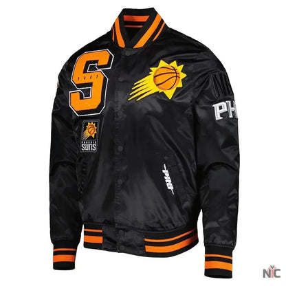 Phoenix Suns Mash Up Black Satin Jacket Clanton Jacket