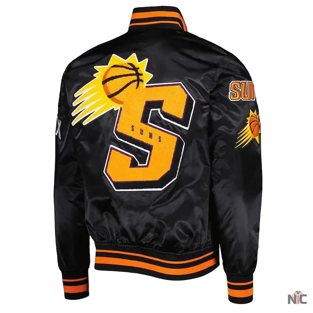 Phoenix Suns Mash Up Black Satin Jacket Clanton Jacket