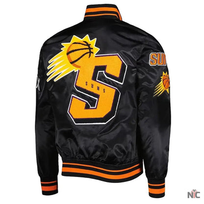 Phoenix Suns Mash Up Black Satin Jacket Clanton Jacket