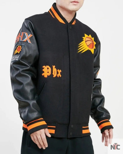 Phoenix Suns Old English Logo Varsity Jacket Clanton Jacket