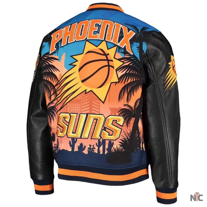 Phoenix Suns Team Remix Varsity Full-Zip Jacket Clanton Jacket
