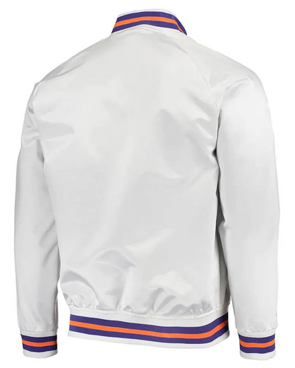 Phoenix Suns Throwback White Jacket - back view