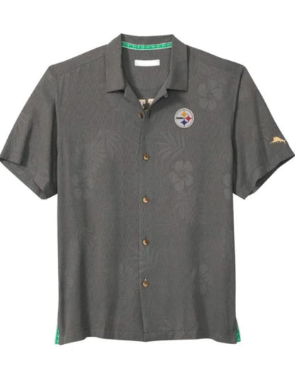 Pittsburgh Steelers Gray Catch Of The Day Button-Up Shirt