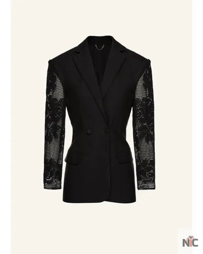 Press Junket 2025 Raechelle Banno Black Hourglass Blazer Clanton Jacket