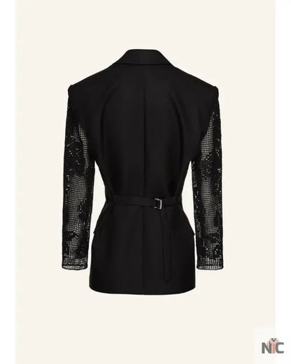 Press Junket 2025 Raechelle Banno Black Hourglass Blazer Clanton Jacket