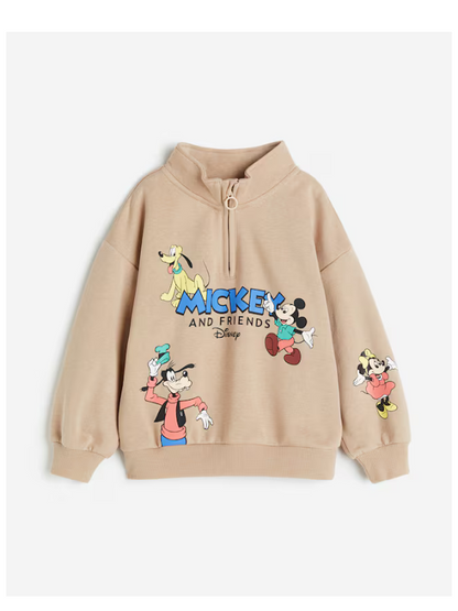 Printed zip-top sweatshirt USA Jackets