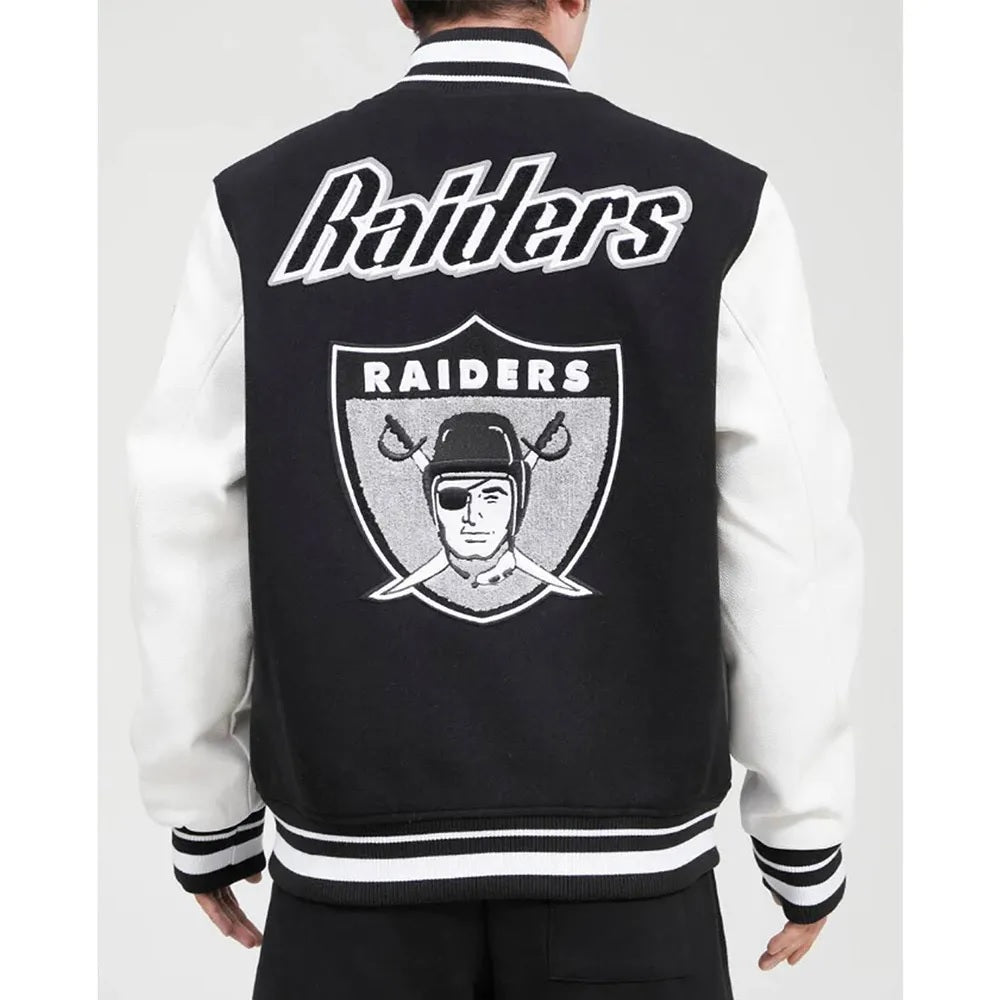 Pro Las Vegas Raiders Varsity Jacket - back view
