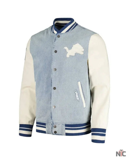 Pro Standard Denim Detroit Lions Varsity Blues Jacket Clanton Jacket