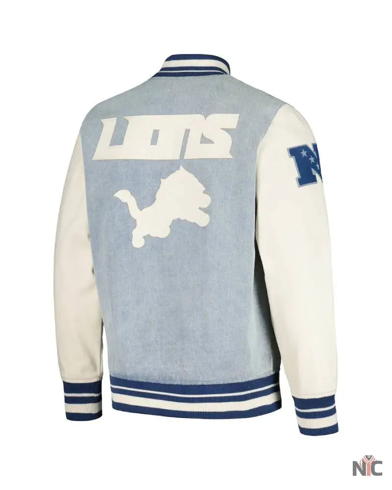 Pro Standard Denim Detroit Lions Varsity Blues Jacket Clanton Jacket