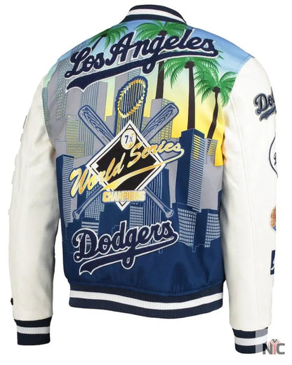 Pro Standard White Los Angeles Dodgers Varsity Jacket Clanton Jacket