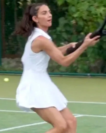 Erika Hammond Real Housewives of NYC White Pleated Tennis Dress