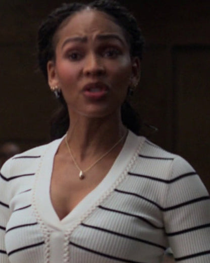 Reasonable Doubt S04 Meagan Good Stripe Knit Midi Dress