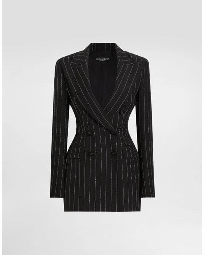 Ted Lasso S04 Hannah Waddingham Black Pinstripe Blazer - view 2