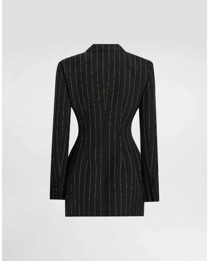 Ted Lasso S04 Hannah Waddingham Black Pinstripe Blazer - view 3