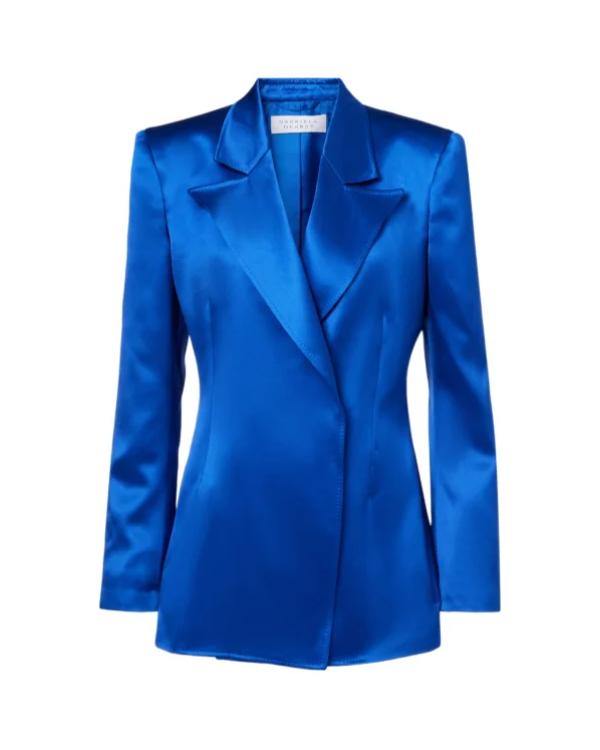 Ted Lasso S04 Hannah Waddingham Blue Silk Blazer - view 2