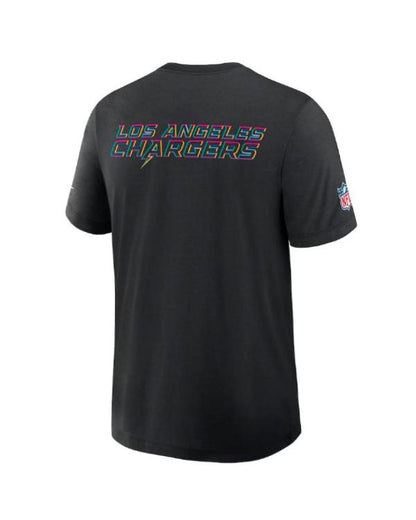 Los Angeles Chargers Black 2025 Crucial Catch Dri-Fit T-Shirt Shopotiny