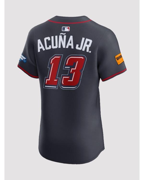 Ronald Acuna Jr. Atlanta Braves Navy Jersey USA Jackets