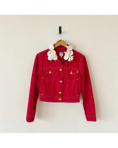 Kim Fields Living Single Season 3 Red Jacket with Daisy Collar - front view