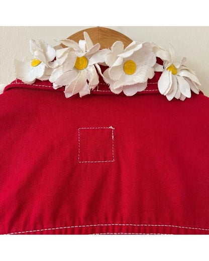 Kim Fields Living Single Season 3 Red Jacket with Daisy Collar - back view