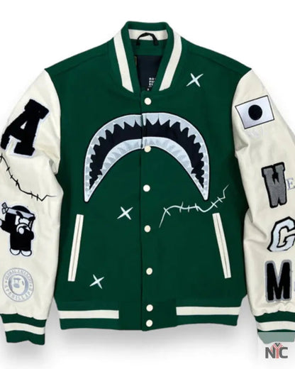 Robert Phillipe We Killed Ape Green Varsity Jacket Clanton Jacket