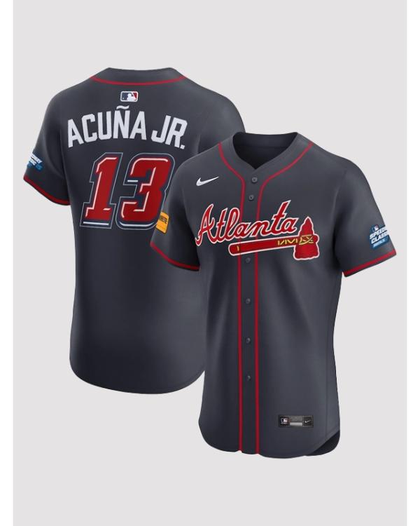 Ronald Acuna Jr. Atlanta Braves Navy Jersey USA Jackets
