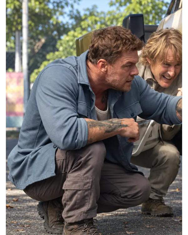 Runner 2026 Alan Ritchson Blue Jacket