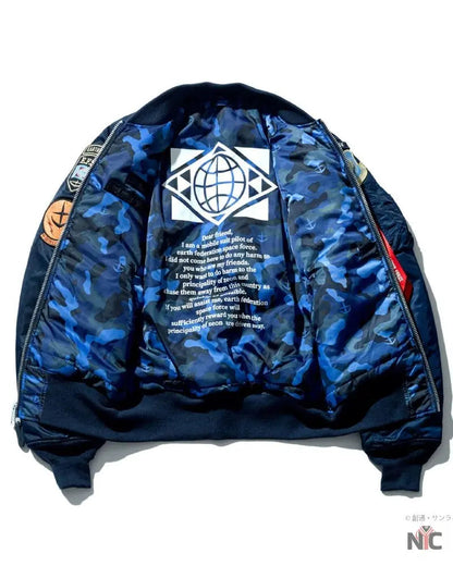 STRICT-G x ALPHA Mobile Suit Gundam White Base MA-1 Jacket Clanton Jacket