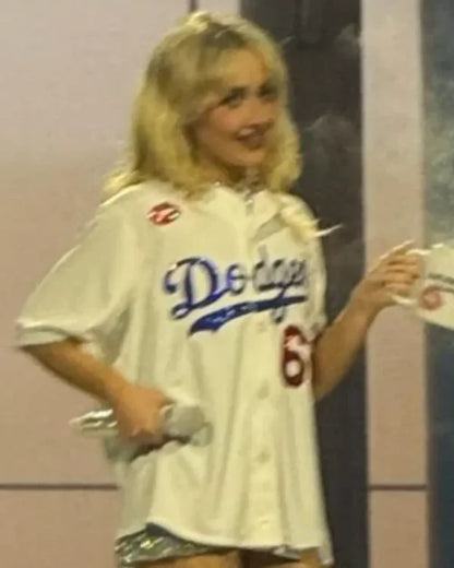 Sabrina Carpenter Short N Sweet Tour LA Dodgers Jersey