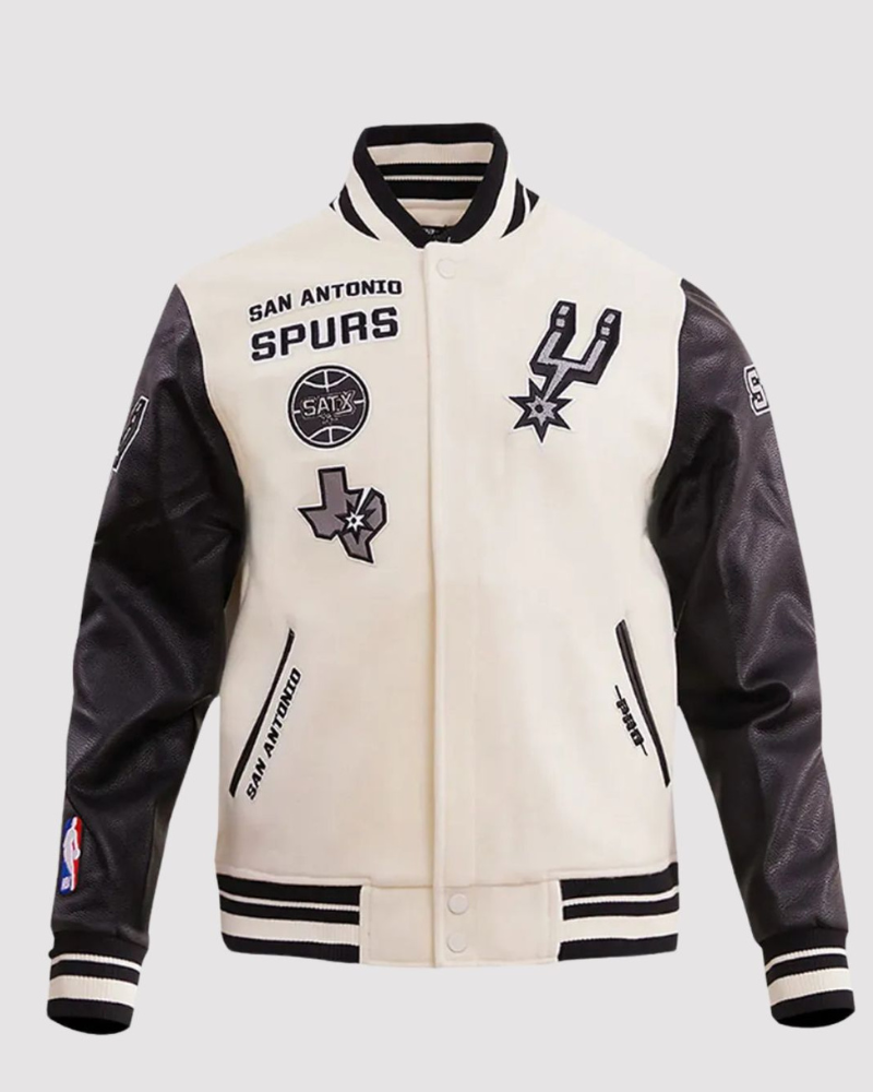 San Antonio Spurs Retro Classic Rib Wool Varsity Jacket