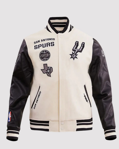 San Antonio Spurs Retro Classic Rib Wool Varsity Jacket