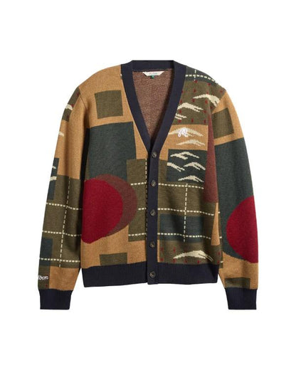 Ben Marshall SNL Season 52 Multicolor Printed Knit Cardigan - front view