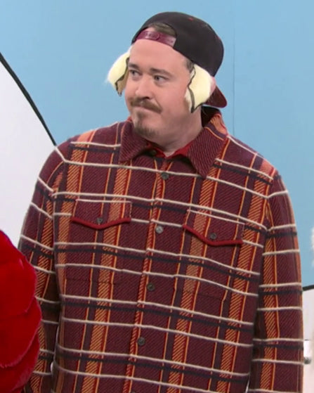 Shane Gillis SNL Season 52 Red Plaid Shirt