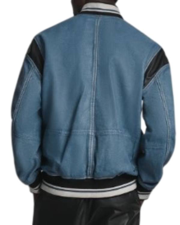 Saturday Night Live Kam Patterson Denim Varsity Jacket WorthVee