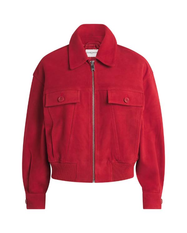 Saturday Night Live UK 2026 Aimee Lou Wood Red Suede Jacket WorthVee