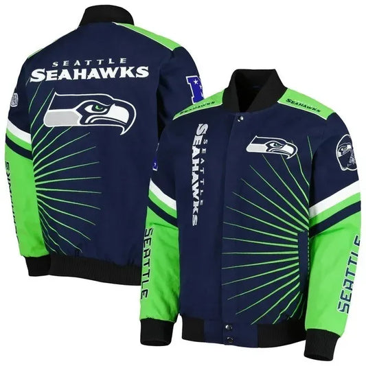 Seattle Seahawks Full Snap Varsity Jacket